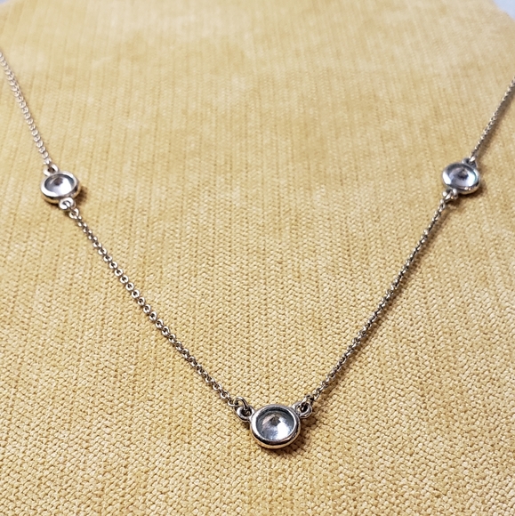 Banana Republic 3-Station Rivoli Crystals Necklace - Picture 7 of 11